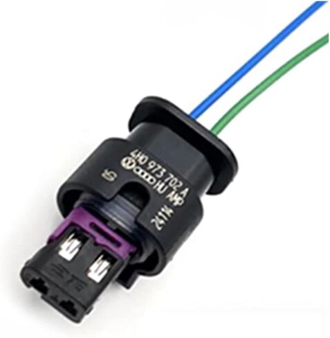 Automotive Electrical connectors 2 Pin Automotive W/a*t-e/r*p-r-o/o/f Connector Wire Harness Female pl;/UG Air Butt with Terminal and Cable 4F0973702/6R0973323/4H0973702A(4F0 973 702,1Pc) in Saudi Arabia