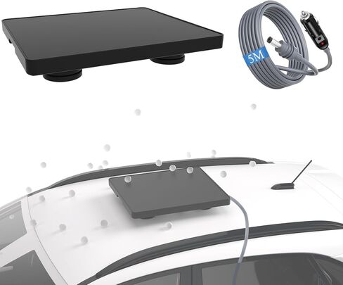 حامل ستارلينك ميني، مع غطاء واقي وشاحن سيارة 5 متر، حامل سيارة ستارلينك ميني بغطاء كامل حامل مغناطيسي للسيارة، مقاوم للبرد والأشعة فوق البنفسجية مع فتحات تبريد، للسيارة والشاحنات ومركبات RV وسيارات الدفع الرباعي والقارب، أسود in Kuwait