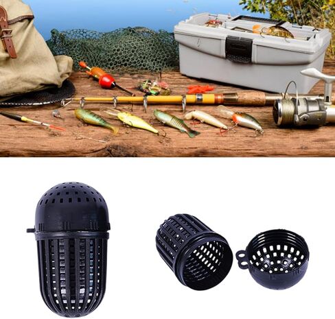 5Pcs Fishing Baits Cage Trap Fish Lure Feeder Basket Holder Baits Bucket Portable Fish Lure Fishing Baits Cage in Saudi Arabia