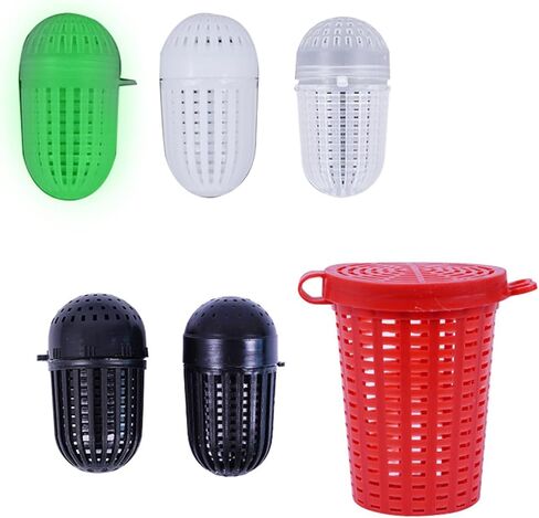 5Pcs Fishing Baits Cage Trap Fish Lure Feeder Basket Holder Baits Bucket Portable Fish Lure Fishing Baits Cage in Saudi Arabia