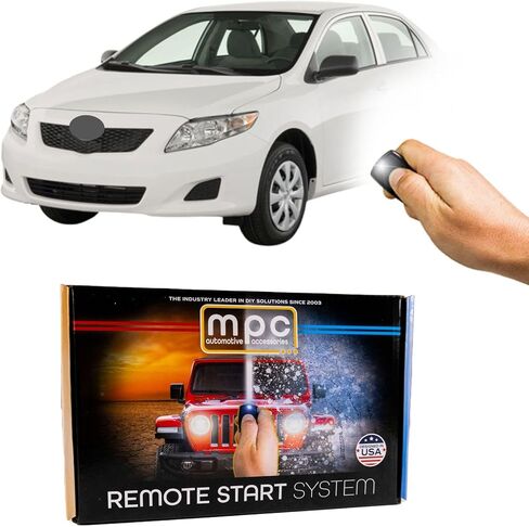 MPC Remote Starter Compatible with 2009-2010 Toyota Corolla |Gas| |Dot-Key| Plugin T-Harness - Use Your Factory Key Fob to Activate - Press 3X to Start - Custom Firmware - USA Tech Support in Saudi Arabia