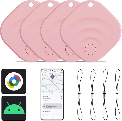 2026 جهاز تعقب Android Air Tracker 4 Pack، جهاز تعقب بلوتوث لهواتف Android، متوافق مع جهاز Google Find Hub، محدد موقع العناصر للمفاتيح، الأمتعة، حقيبة الظهر، السفر in Kuwait