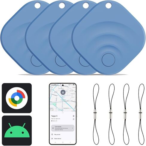2026 جهاز تعقب Android Air Tracker 4 Pack، جهاز تعقب بلوتوث لهواتف Android، متوافق مع جهاز Google Find Hub، محدد موقع العناصر للمفاتيح، الأمتعة، حقيبة الظهر، السفر in Kuwait
