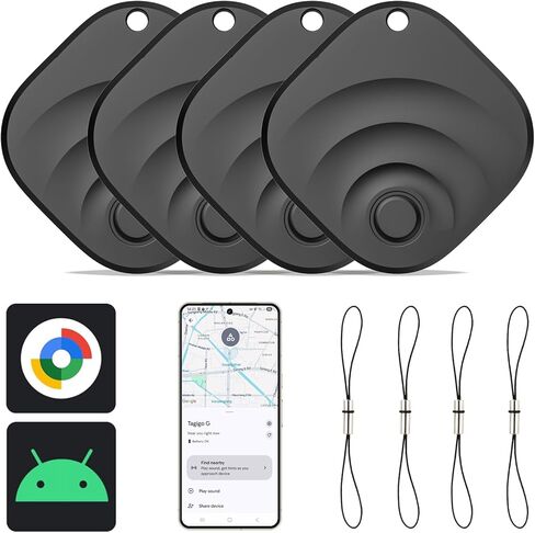2026 جهاز تعقب Android Air Tracker 4 Pack، جهاز تعقب بلوتوث لهواتف Android، متوافق مع جهاز Google Find Hub، محدد موقع العناصر للمفاتيح، الأمتعة، حقيبة الظهر، السفر in Kuwait