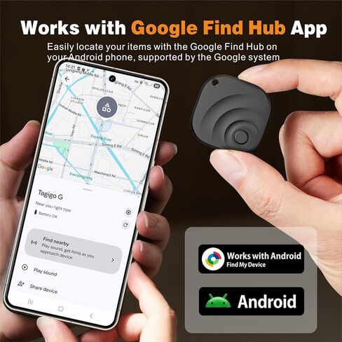 2026 جهاز تعقب Android Air Tracker 4 Pack، جهاز تعقب بلوتوث لهواتف Android، متوافق مع جهاز Google Find Hub، محدد موقع العناصر للمفاتيح، الأمتعة، حقيبة الظهر، السفر in Kuwait