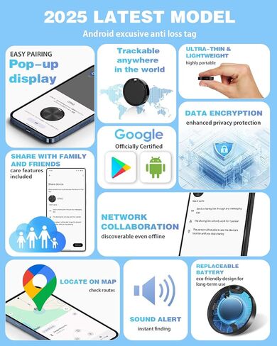 Air Tags for Android,Air Tags-4 Pack Android,Air Tracker Tags with 6 Case,2 Year Battery Life,Google Find Trackers for Google'S Find Hub App,IP65 Waterproof Luggage Air Tracker Tag for Keys in Saudi Arabia