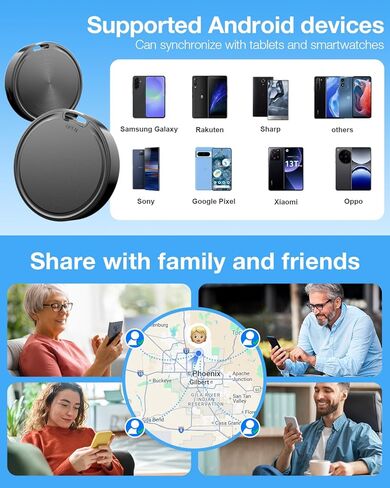 Air Tags for Android,Air Tags-4 Pack Android,Air Tracker Tags with 6 Case,2 Year Battery Life,Google Find Trackers for Google'S Find Hub App,IP65 Waterproof Luggage Air Tracker Tag for Keys in Saudi Arabia