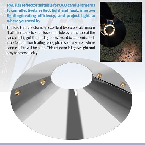 SUNJIKA Candle Reflector Compatible with UCO Candle Lantern Parts,Stainless Steel Lantern Reflectors Enhances Light Focus and Brightness for Uco Camping Candle Lantern in Kuwait