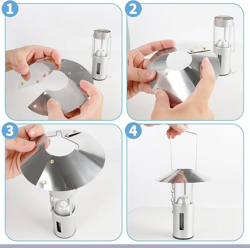 SUNJIKA Candle Reflector Compatible with UCO Candle Lantern Parts,Stainless Steel Lantern Reflectors Enhances Light Focus and Brightness for Uco Camping Candle Lantern in Kuwait