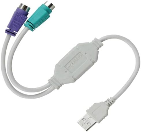 استبدال كابل PS/2 الأبيض إلى USB، ومحول USB النشط إلى PS/2 المزدوج، ومحول الماوس ولوحة المفاتيح المتوافق مع لوحة المفاتيح PS2 in Kuwait