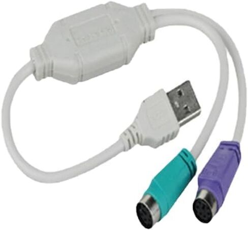 استبدال كابل PS/2 الأبيض إلى USB، ومحول USB النشط إلى PS/2 المزدوج، ومحول الماوس ولوحة المفاتيح المتوافق مع لوحة المفاتيح PS2 in Kuwait