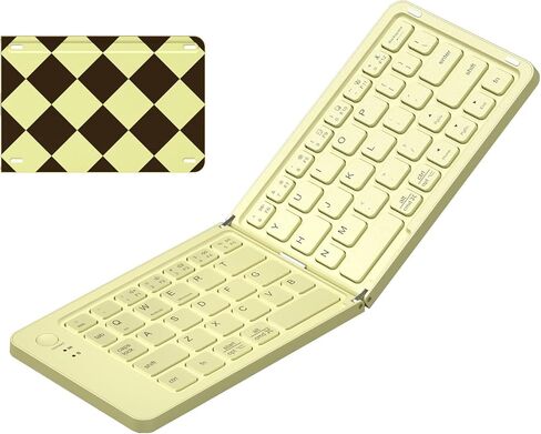Pink Foldable Mini Bluetooth Keyboard, Portable Compact Wireless Rechargeable Keyboard with 67 Slim Quiet Keys, Cute Pocket-Sized Travel Keyboard for iPad iPhone Android Tablet Mac Windows-Cat Theme in Saudi Arabia