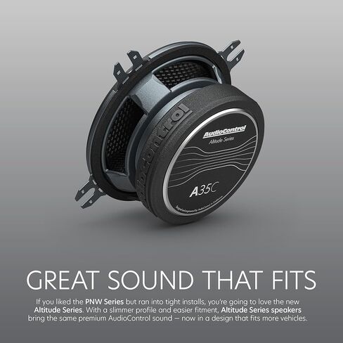 AudioControl Altitude Series 3.5 بوصة، مكبرات صوت للسيارة متوسطة المدى، 50 وات RMS، 4 أوم، تصميم منخفض، حامل سطحي، سهل التركيب (زوج) in Saudi Arabia