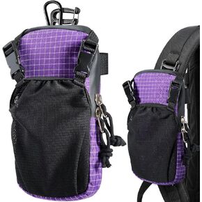 حقيبة هاتف خلوي من Molle لحقيبة الظهر iPhone - حزام حزام تكتيكي مقاوم للماء EDC Tech حقيبة حامل زجاجة مياه مع حقيبة جيب مرفقة للمتنزهين، أسود in Saudi Arabia