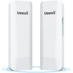 UeeVii 5.8G 3KM Wireless Bridge Point to Point Outdoor Complete CPE452KIT | AX3000 WiFi 6 Router,Adjustable Pole Mount,Wifi Bridge PtMP,Work with Starlink,Extend Network to Barn Garage,24V POE Powered in Saudi Arabia