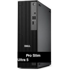 كمبيوتر مكتبي صغير للأعمال Dell Pro Slim QCS1250 (Intel Ultra 5-235، Intel Graphics، 32GB DDR5، 512GB M.2 PCIe SSD، 180W PSU، RJ-45، 1 Display Port، 1 x HDMI 2.1، Win 11 Pro) in Kuwait