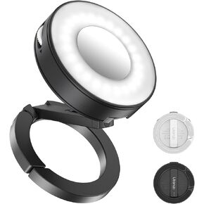 ULANZI ML05 Selfie Light for iPhone - Maglock Magnetic Phone Selfie Ring Light with Mirror, 9000K CRI≥97 Full Angle Portable LED Smartphone Fill Lighting for Travel Vlog Photo Video Recording in Kuwait