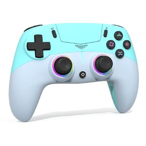 وحدة تحكم LED لاسلكية MWCG لجهاز PS5، متوافقة مع PS5 Pro/Slim/PC، اهتزاز مزدوج، وظيفة معدلة، 8 أوضاع إضاءة، مقبس صوت 3.5 مم، لوحة ألعاب للتحكم في الحركة ذات 6 محاور مع مكبر صوت in Kuwait