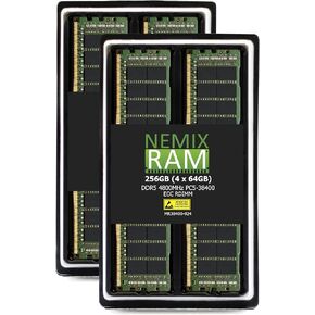 NEMIX RAM 64GB (1X64GB) DDR5 4800MHZ PC5-38400 2Rx4 1.1V CL40 288-PIN ECC RDIMM ذاكرة الخادم المسجلة المتوافقة مع خادم Dell PowerEdge R6625 Rack Server in Saudi Arabia