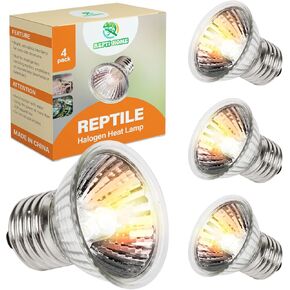 Reptile Heat Lamp, UVA UVB Lamp Dual- Head with Cycle Timer, UVB Turtle Heat Light with Dimmable, Reptile Basking Spot Light for Bearded Dragon, Lizard, Snake, 4 Bulbs (2PCS 25W+2PCS 50W) in Kuwait