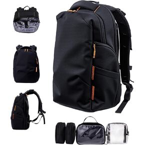 BABELIO Grid Wizard Diaper Bag Backpack - Multi Function Waterproof Diaper Bag, Travel Essentials Baby Bag with 4 Individual Organizers, Insulated Bottle Holders, Baby Shower Gifts, Black in Kuwait