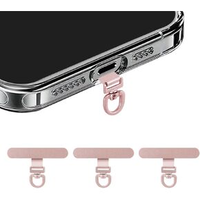 360° Rotating Stainless Steel Phone Tether Tab (3-Pack) - Universal for iPhone & Other Phones (Fits Wristbands/Necklaces/Crossbody Straps) in Saudi Arabia