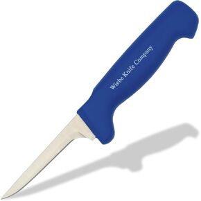 Wiebe 4" Blue Handle Skinning Knife, Lightweight, Non-Slip – Ideal for Muskrat, Coyote, Deer in Kuwait