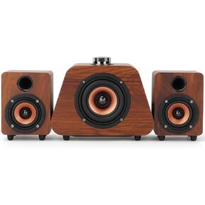 مكبرات صوت الكمبيوتر، مكبر صوت صغير للكمبيوتر الشخصي مع مضخم صوت، مكبرات صوت مكتبية تعمل بالطاقة USB 2.1، بلوتوث 5.0 ومكبرات صوت إدخال RCA لأجهزة الكمبيوتر المكتبية وأجهزة الكمبيوتر المحمولة والفونوغراف والهواتف والأجهزة اللوحية (K02) in Kuwait