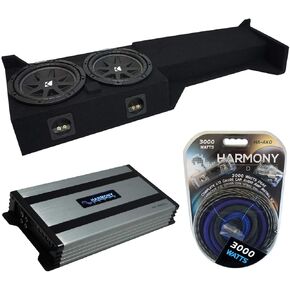 Harmony Audio متوافق مع 2005-2019 Nissan Frontier Crew Cab Kicker Bundle Comp C10 Dual 10" Sub Box Harmony HA-A800.1 Amp in Kuwait