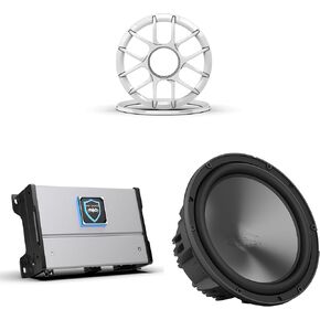 Wet Sounds HTM-1 - HTM Series Full-Range Class-D 1200 Watt at 1-Ohm Mono Amplifier with Wet Sounds REVO 10 FA S4 V3 - REVO Series 10" Free Air 4 Ohm V3 Subwoofer, Black and Wet Sounds REVO 10 ADP XZ-W in Saudi Arabia