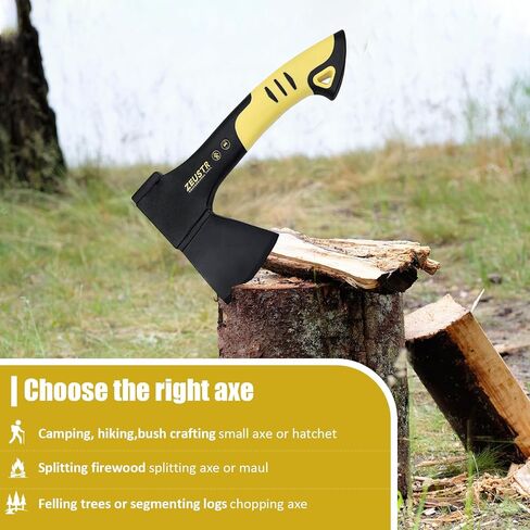 فأس مقسمة مقاس 10 بوصات بمقبض من النايلون ممتص للصدمات، وفأس للتخييم من أجل جذوع الأشجار الصغيرة in Kuwait