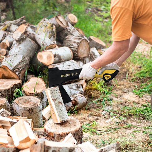 فأس مقسمة مقاس 10 بوصات بمقبض من النايلون ممتص للصدمات، وفأس للتخييم من أجل جذوع الأشجار الصغيرة in Kuwait