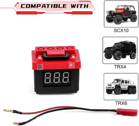GLOBACT 1/10 RC إنذار الجهد المنخفض جهاز اختبار بطارية ليبو لـ TRX4 محوري SCX10 RC4WD D90 Tamiya Redcat Gen7 1/10 RC ملحقات ترقية الزاحف in Saudi Arabia