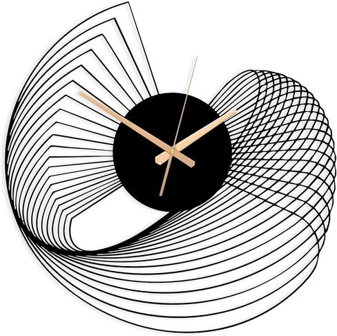 Abstract Large Metal Wall Clock - Modern Kinetic Sculpture Wall Art | Unique Geometric Silent Clock for Living Room, Office & Contemporary Home Decor (90x90 cm / 35x35 inches) in Saudi Arabia