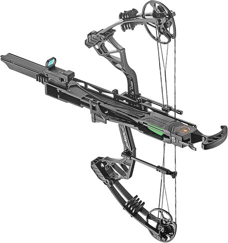 قوس مركب متكرر ذاتي التحميل من Ek Archery Whipshot - مثالي لعشاق الرماية وصيادي القوس ورماة الرماية - وزن سحب 15-50 رطل، يطلق 5 أسهم في 8 ثوانٍ in Saudi Arabia