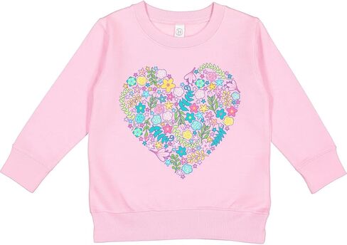 inktastic Heart Of Flowers for Valentine's Day Toddler Sweatshirt in Saudi Arabia