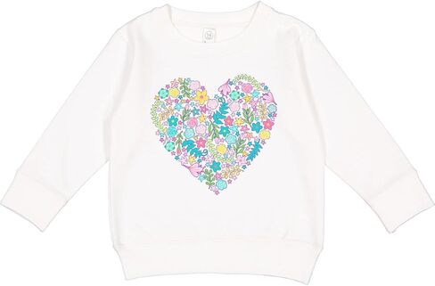 inktastic Heart Of Flowers for Valentine's Day Toddler Sweatshirt in Saudi Arabia