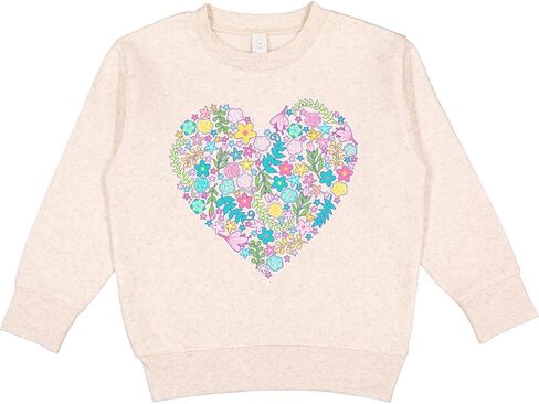 inktastic Heart Of Flowers for Valentine's Day Toddler Sweatshirt in Saudi Arabia