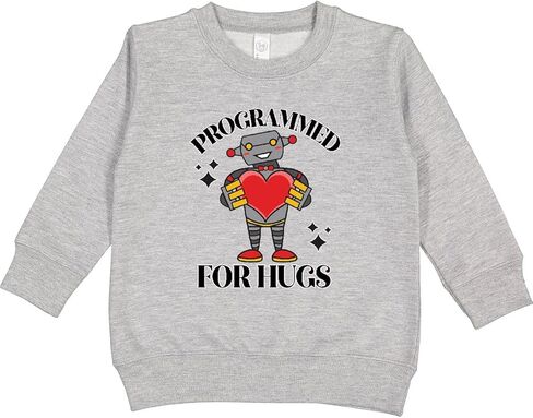 inktastic Valentines Day Robot Programmed for Hugs Toddler Sweatshirt in Saudi Arabia