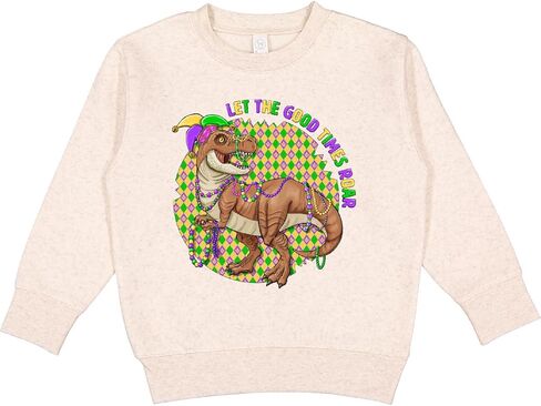 سترة Inktastic Let the Good Times Roar- Mardi Gras T-rex Dinosaur للأطفال الصغار in Kuwait