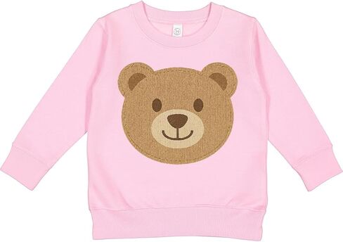 inktastic Cute Teddy Bear Face for Kids Toddler Sweatshirt in Saudi Arabia