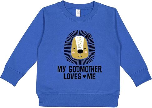inktastic My Godmother Loves Me Godson Lion Toddler Sweatshirt in Saudi Arabia