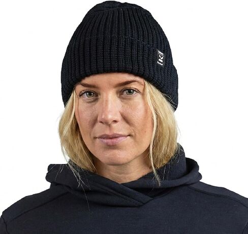 Kleveland Merino Beanie - قبعة صوف خفيفة الوزن للرجال والنساء - Fisherman Skully Cap - قبعة متماسكة في فصل الشتاء الدافئ - حجم واحد أسود in Saudi Arabia