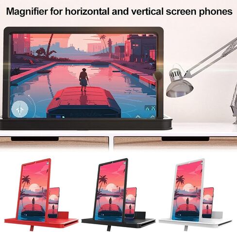 Mobile Phone Magnifier Screen, Foldable Smartphone Screen Magnifier,Portable 3D hd Mobile Phones Video Amplifier with Vertical,Horizontal Magnifying Display,for All Smartphones Watching Movie Videos in Saudi Arabia