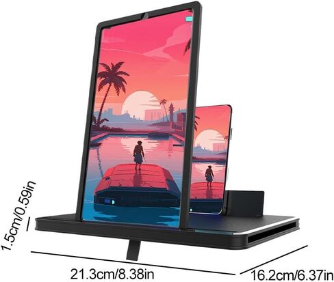 Mobile Phone Magnifier Screen, Foldable Smartphone Screen Magnifier,Portable 3D hd Mobile Phones Video Amplifier with Vertical,Horizontal Magnifying Display,for All Smartphones Watching Movie Videos in Saudi Arabia