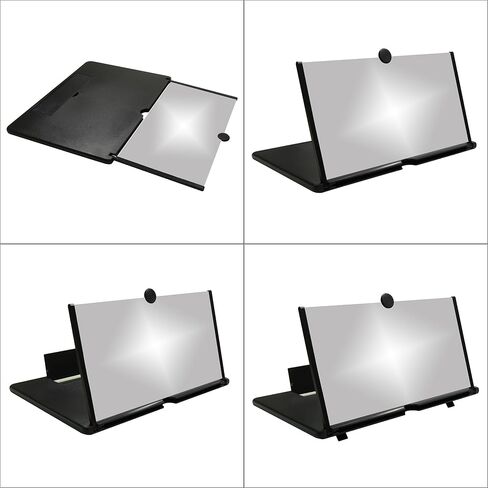 12" Mobile Phone Screen Magnifier, HD Foldable Amplifier Phone Stand with Adjustable Angle, Universal Enlarger Movies Gaming Video, in Saudi Arabia