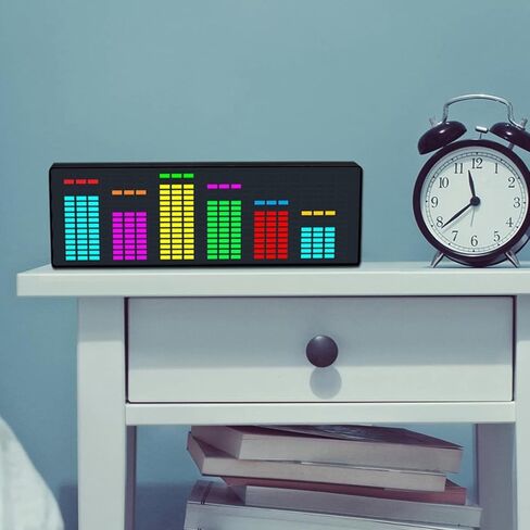 محلل طيف الصوت الرقمي RGB، وساعة موسيقى LED، وأضواء إيقاعية ملونة 1624 قطعة، مع 20 شاشة عرض ديناميكية و7 ألوان in Saudi Arabia