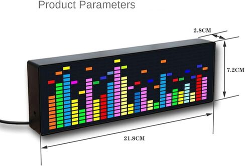 محلل طيف الصوت الرقمي RGB، وساعة موسيقى LED، وأضواء إيقاعية ملونة 1624 قطعة، مع 20 شاشة عرض ديناميكية و7 ألوان in Saudi Arabia