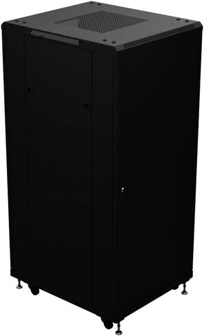 NavePoint 27U AV Rack Cabinet, 28 in Depth, Cold-Rolled Steel, Black in Saudi Arabia