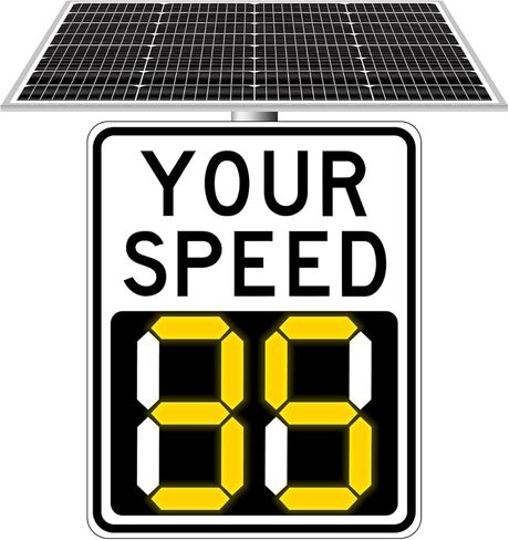 24" x 30" LED Solar Powered Radar Feedback Sign, Aluminum Digital Rader Speed Detector Signs in Saudi Arabia